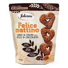 Печенье сдобное с какао и шоколадной крошкой, Falcone (500 г)