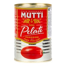Томаты очищенные целые в томатном соке, Mutti (400 г)