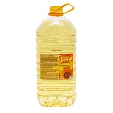 Масло подсолнечное рафинированное, Sunny Gold (5 л)